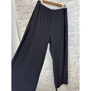 David's Bridal 22W Black Wide Leg Flowy Pants Pull On‎ Stretch Special Occasion